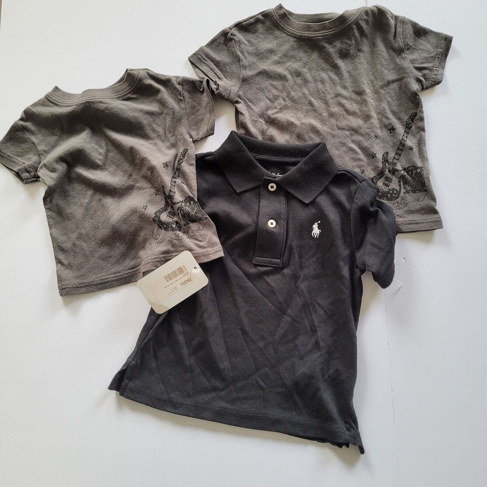 Lot Of‎ Baby Boys Tops T Shirts Size 3-6 18 Months Ralph Lauren C&C New Defect